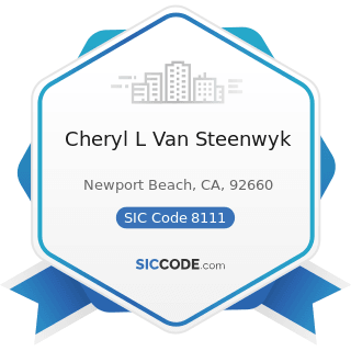 Cheryl L Van Steenwyk - SIC Code 8111 - Legal Services