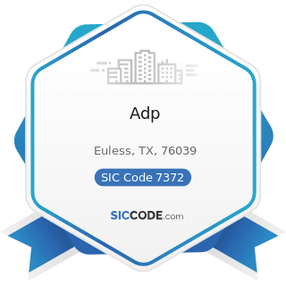 Adp - SIC Code 7372 - Prepackaged Software