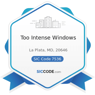 Too Intense Windows - SIC Code 7536 - Automotive Glass Replacement Shops