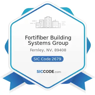 Fortifiber Building Systems Group - SIC Code 2679 - Converted Paper and Paperboard Products, Not...