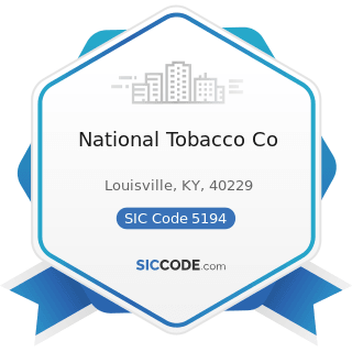 National Tobacco Co - SIC Code 5194 - Tobacco and Tobacco Products