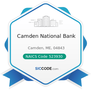 Camden National Bank - NAICS Code 523930 - Investment Advice