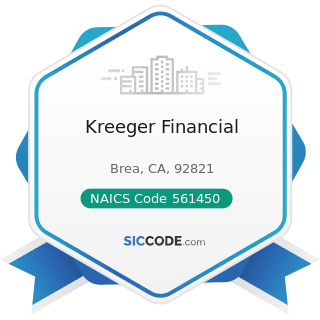 Kreeger Financial - NAICS Code 561450 - Credit Bureaus