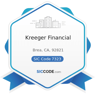 Kreeger Financial - SIC Code 7323 - Credit Reporting Services