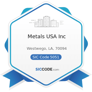 Metals USA Inc - SIC Code 5051 - Metals Service Centers and Offices