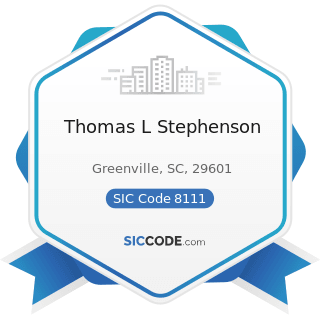 Thomas L Stephenson - SIC Code 8111 - Legal Services