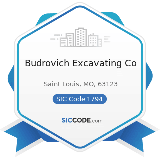 Budrovich Excavating Co - SIC Code 1794 - Excavation Work