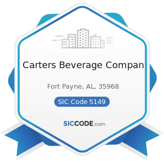 Carters Beverage Compan - SIC Code 5149 - Groceries and Related Products, Not Elsewhere...