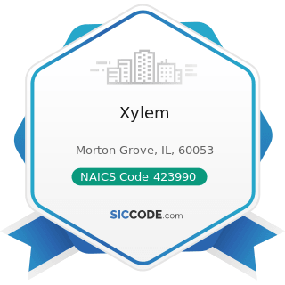 Xylem - NAICS Code 423990 - Other Miscellaneous Durable Goods Merchant Wholesalers