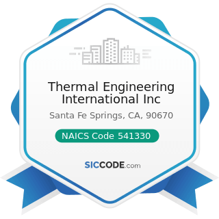 Thermal Engineering International Inc - NAICS Code 541330 - Engineering Services
