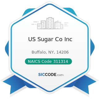 US Sugar Co Inc - NAICS Code 311314 - Cane Sugar Manufacturing