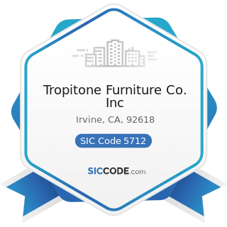 Tropitone Furniture Co. Inc - SIC Code 5712 - Furniture Stores
