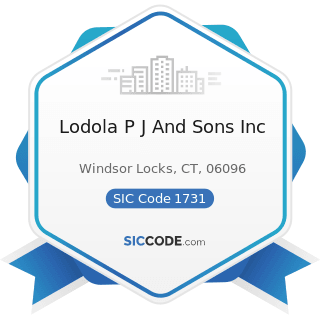Lodola P J And Sons Inc - SIC Code 1731 - Electrical Work