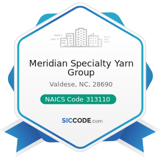 Meridian Specialty Yarn Group - NAICS Code 313110 - Fiber, Yarn, and Thread Mills