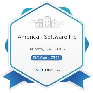 American Software Inc - SIC Code 7371 - Computer Programming Services
