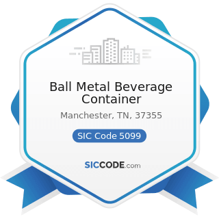 Ball Metal Beverage Container - SIC Code 5099 - Durable Goods, Not Elsewhere Classified