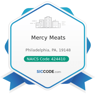 Mercy Meats - NAICS Code 424410 - General Line Grocery Merchant Wholesalers