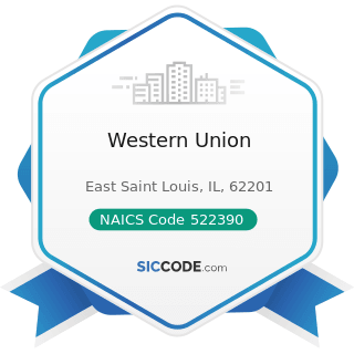 Western Union - NAICS Code 522390 - Other Activities Related to Credit Intermediation