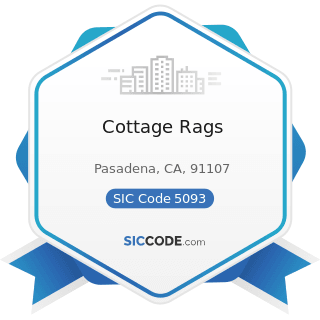 Cottage Rags - SIC Code 5093 - Scrap and Waste Materials