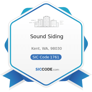 Sound Siding - SIC Code 1761 - Roofing, Siding, and Sheet Metal Work