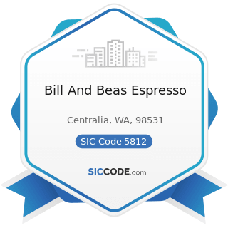Bill And Beas Espresso - SIC Code 5812 - Eating Places